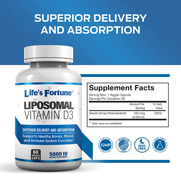Vitamin D3 5000 IU 60 Veggie Caps