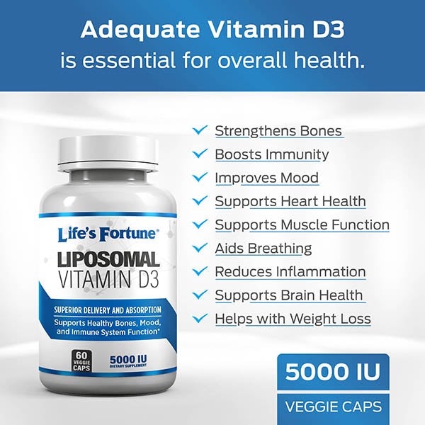 Vitamin D3 5000 IU 60 Veggie Caps