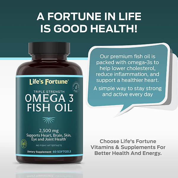 Triple Strength Omega 3 Fish Oil 2500 mg