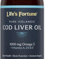 Life's Fortune Pure Icelandic Cod Liver Oil Liquid, Organic Lemon Flavor