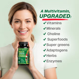 Life's Fortune Whole Food Multivitamin & Mineral, Advanced Energy Support Supplement, Tablets