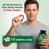 Life's Fortune Whole Food Multivitamin & Mineral, Advanced Energy Support Supplement, Tablets